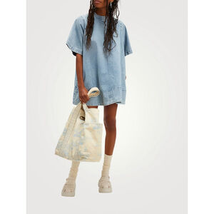 Free People Harlow Denim Mini Dress Ocean Blue XS
